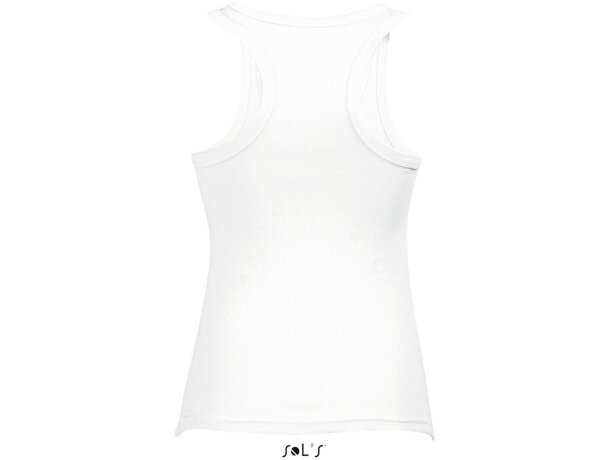Camiseta de mujer sin mangas ajustada Sols grabada
