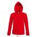 sudadera de mujer con bolsillo canguro sols personalizada rojo