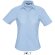 camisa de mujer entallada estilo oxford sols personalizada azul claro
