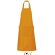 delantal largo en colores en tejido mixto sols personalizado naranja
