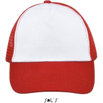 Gorra unisex para sublimacón Sols personalizada blanco/rojo Gorra unisex para sublimacón Sols personalizada blanco/rojo
