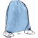 mochila de cordones con angulos reforzados sols personalizada azul claro