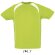 Camiseta técnica manga corta unisex Sols 135 gr Sols con logo verde manzana
