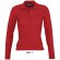 polo de mujer entallado con manga larga sols personalizado rojo