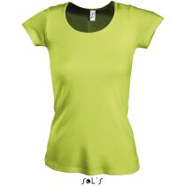Camiseta de mujer cuello redondo Sols verde manzana Camiseta de mujer cuello redondo Sols verde manzana