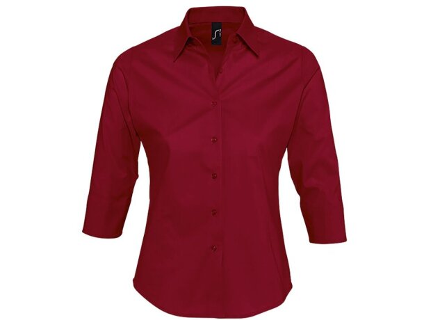 eslogan Solicitante Mil millones Camisa stretch mujer manga 3/4 Effect