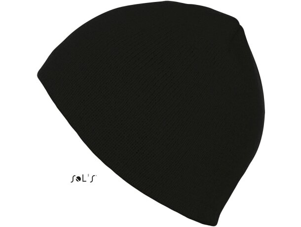 Gorro de punto unisex Sols negro