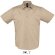 camisa de hombre manga corta 100 algodon sols personalizada beige