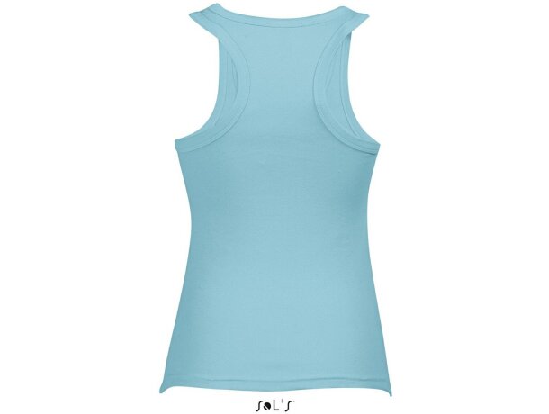 Camiseta de mujer sin mangas ajustada Sols grabada