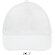 Gorra de 5 paneles cierre ajustable Sols blanca