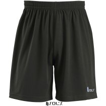Pantalón corto deportivo con calzoncillo interior Sols negro Pantalón corto deportivo con calzoncillo interior Sols negro