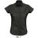 camisa de mujer manga corta elastan sols personalizada negra negro