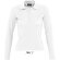 polo de mujer entallado con manga larga sols personalizado blanco
