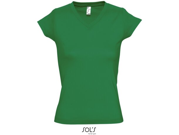 Camiseta de mujer cuello de pico colores sols barata