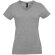 Camiseta mujer cuello pico Sol's imperial v gris mezcla