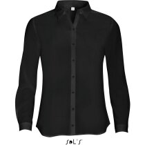 Camisa de mujer entallada Sols negra Camisa de mujer entallada Sols negra