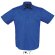 camisa de hombre manga corta 100 algodon sols personalizada azul royal