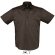 camisa de hombre manga corta 100 algodon sols personalizada marron