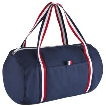 Bolsa viaje Odeon algodón asas rayadas contraste