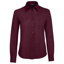 Camisa Sidhi azul marino trabajo cuello clásico