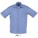 camisa de hombre de trabajo manga corta en colores sols personalizada azul