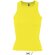 Camiseta de mujer sin mangas ajustada Sols personalizada amarilla