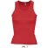 Camiseta de mujer sin mangas ajustada Sols personalizada roja