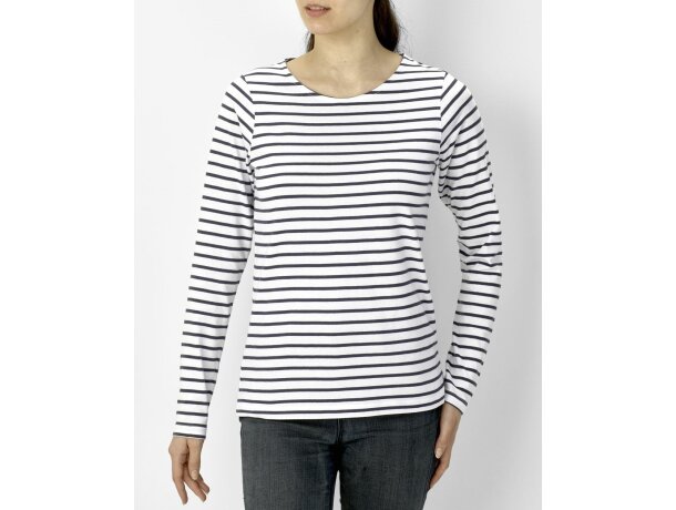 Camiseta de mujer manga larga a rayas Sols