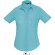 camisa de mujer manga corta tejido popelin sols personalizada azul claro