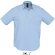 camisa de hombre manga corta estilo oxford sols personalizada azul claro
