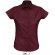 camisa de mujer manga corta elastan sols personalizada burdeos