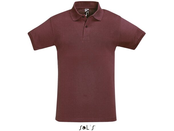 Polo de mujer entallado manga corta 180 gr Sols personalizado burdeos Polo de mujer entallado manga corta 180 gr Sols personalizado burdeos