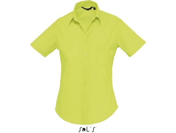 Camisa de mujer manga corta tejido popelin Sols Camisa de mujer manga corta tejido popelin Sols