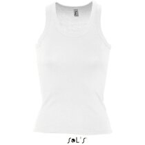 Camiseta de mujer sin mangas ajustada Sols personalizada verde Camiseta de mujer sin mangas ajustada Sols personalizada verde