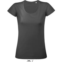 Camiseta de mujer corte moderno Sols personalizada gris Camiseta de mujer corte moderno Sols personalizada gris