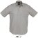 camisa de hombre manga corta estilo oxford sols personalizada gris plata