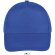 Gorra de 5 paneles cierre ajustable Sols personalizada azul royal