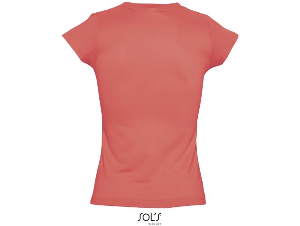 Camiseta de mujer cuello de pico colores sols para empresas