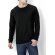 sudadera con cuello redondo colores lisos sols personalizada negro