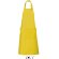 delantal largo en colores en tejido mixto sols personalizado amarillo