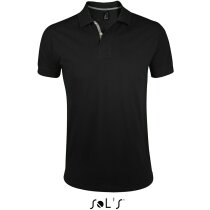 Polo manga corta Portland de Sols 200 gr Sols grabado negro Polo manga corta Portland de Sols 200 gr Sols grabado negro