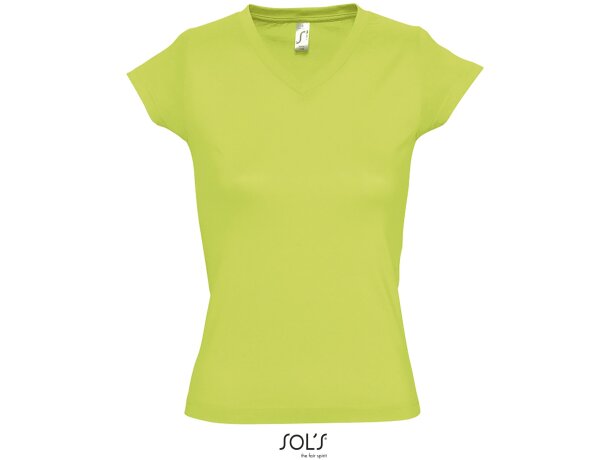 Camiseta de mujer cuello de pico colores sols barata