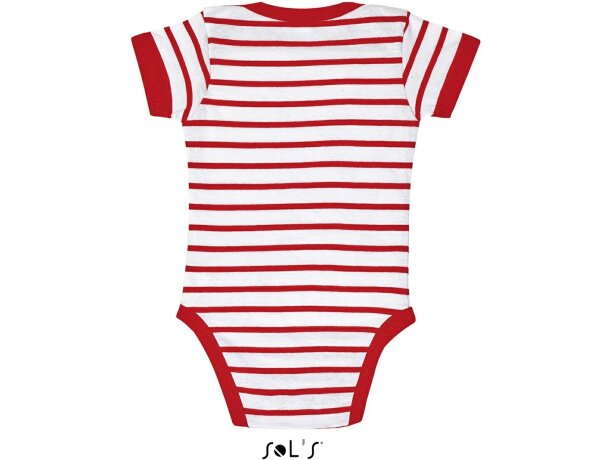 Body Miles Baby Color Sols personalizado blanco y rojo