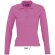 polo de mujer entallado con manga larga sols personalizado fucsia