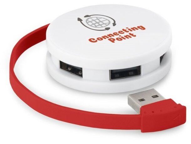 Concentrador Gardner USB 2'0 Rojo detalle 2