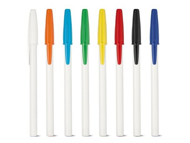 Bolígrafo Corvina ligero con tapa en color