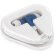 Auriculares con caja abs azul royal