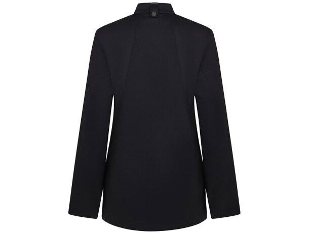 Chaqueta cocina mujer Thoth algodón y poliéster reciclado Negro detalle 5