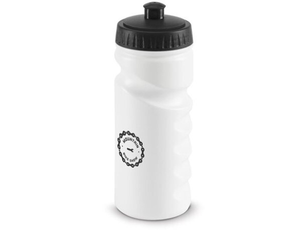 Botella Lowry deportiva con cuerpo blanco 550 ml personalizada personalizada negro
