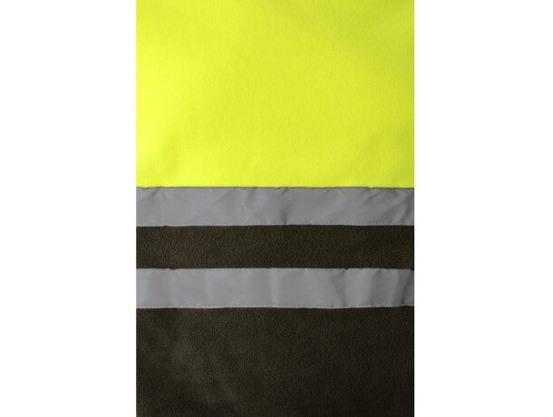 Chaqueta polar bicolor Eros con bandas reflectantes EN20471 Verde militar/Amarillo detalle 11